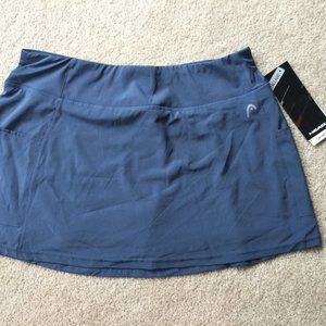 NWT HEAD Tennis Skort Womens Sz XL Blue Dri-Motion Stretch